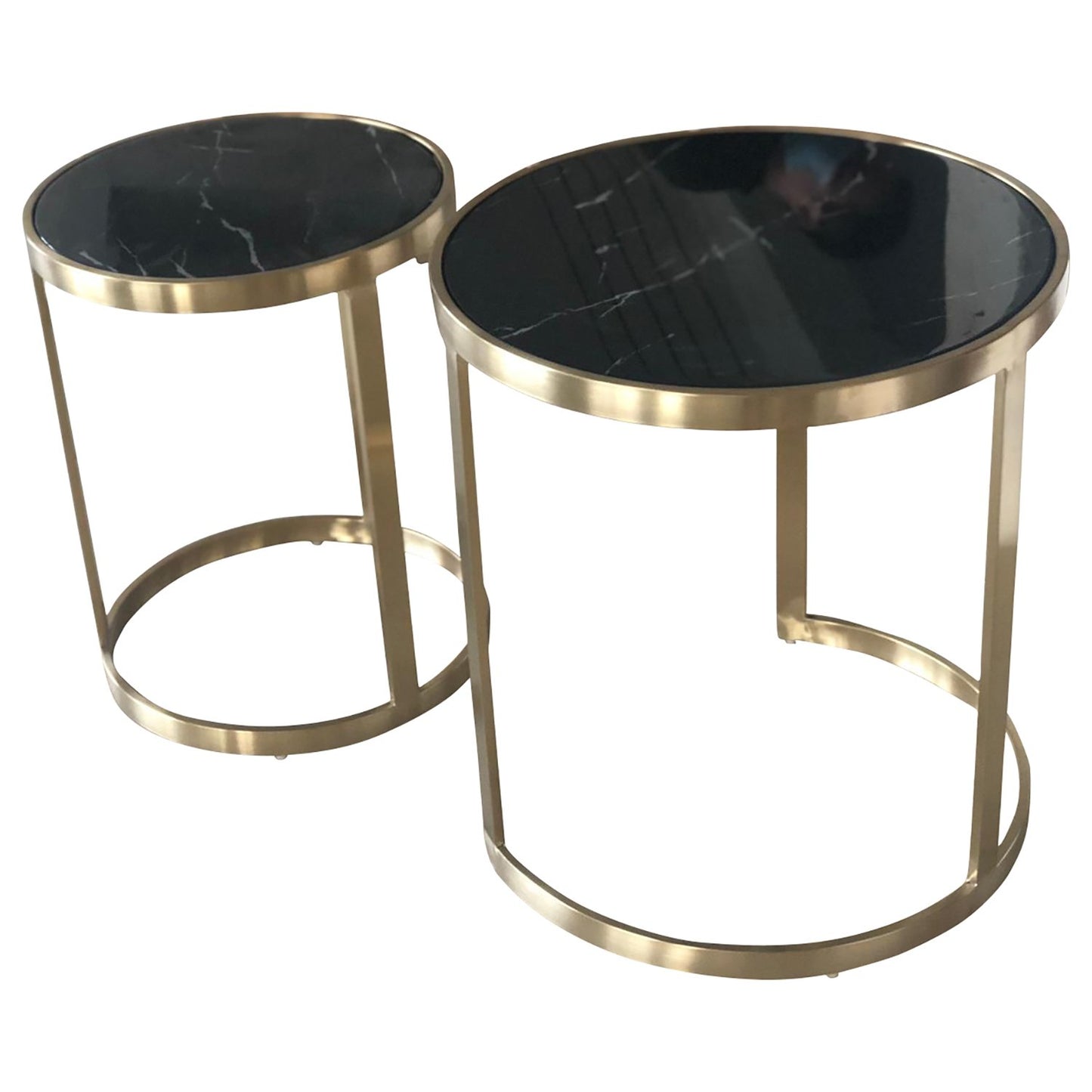 Splendour Side Table Set Black Marble-abc