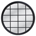Hamptons Round Mirror 120x120cm Black-abc