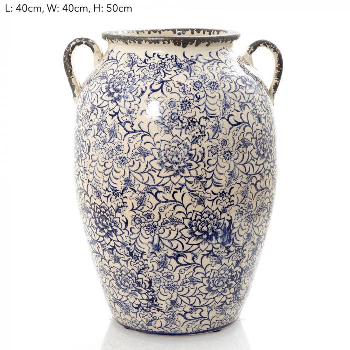 Melia Giant Urn Blue & White-abc