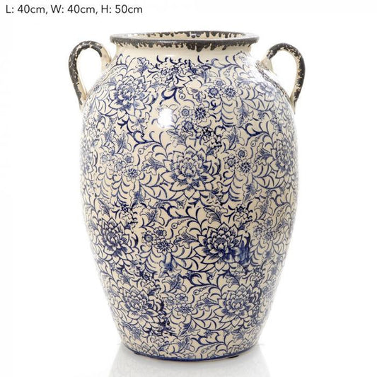 Melia Giant Urn Blue & White-abc