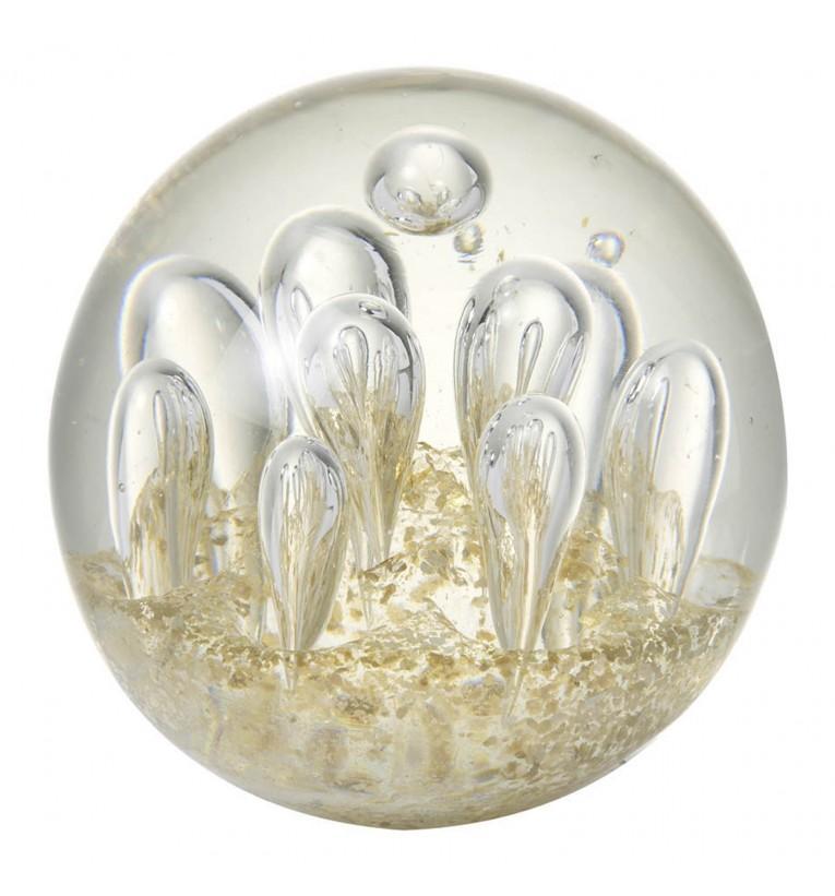 Aura Paperweight Clear and Gold-abc