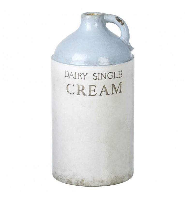 Single Cream Vase Light Grey & White-abc