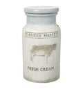 Cream Jar with Lid Cream & Blue-abc
