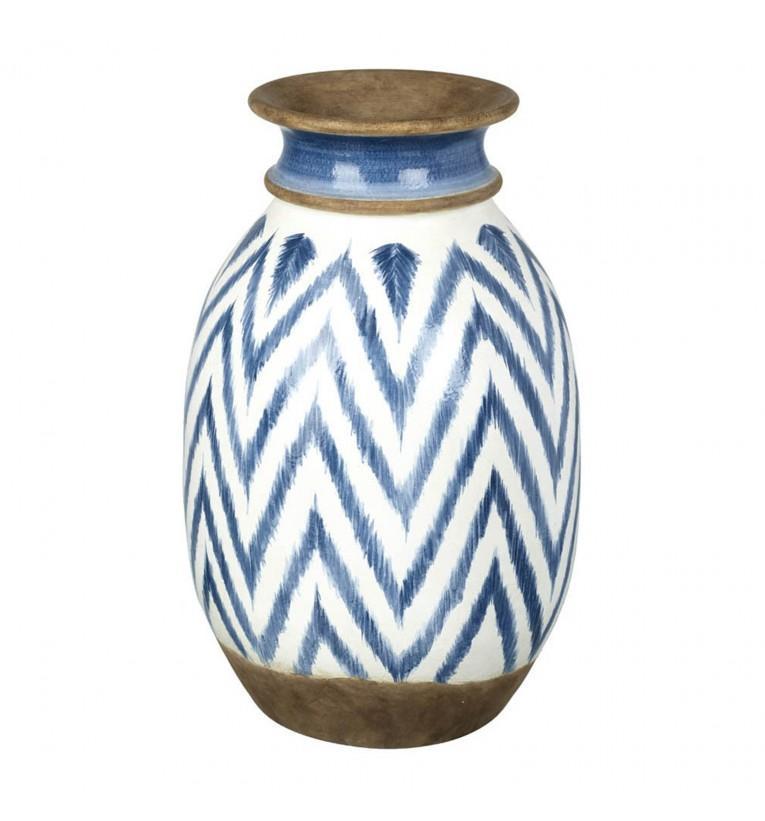 Mykinos Vase White and Blue Large-abc