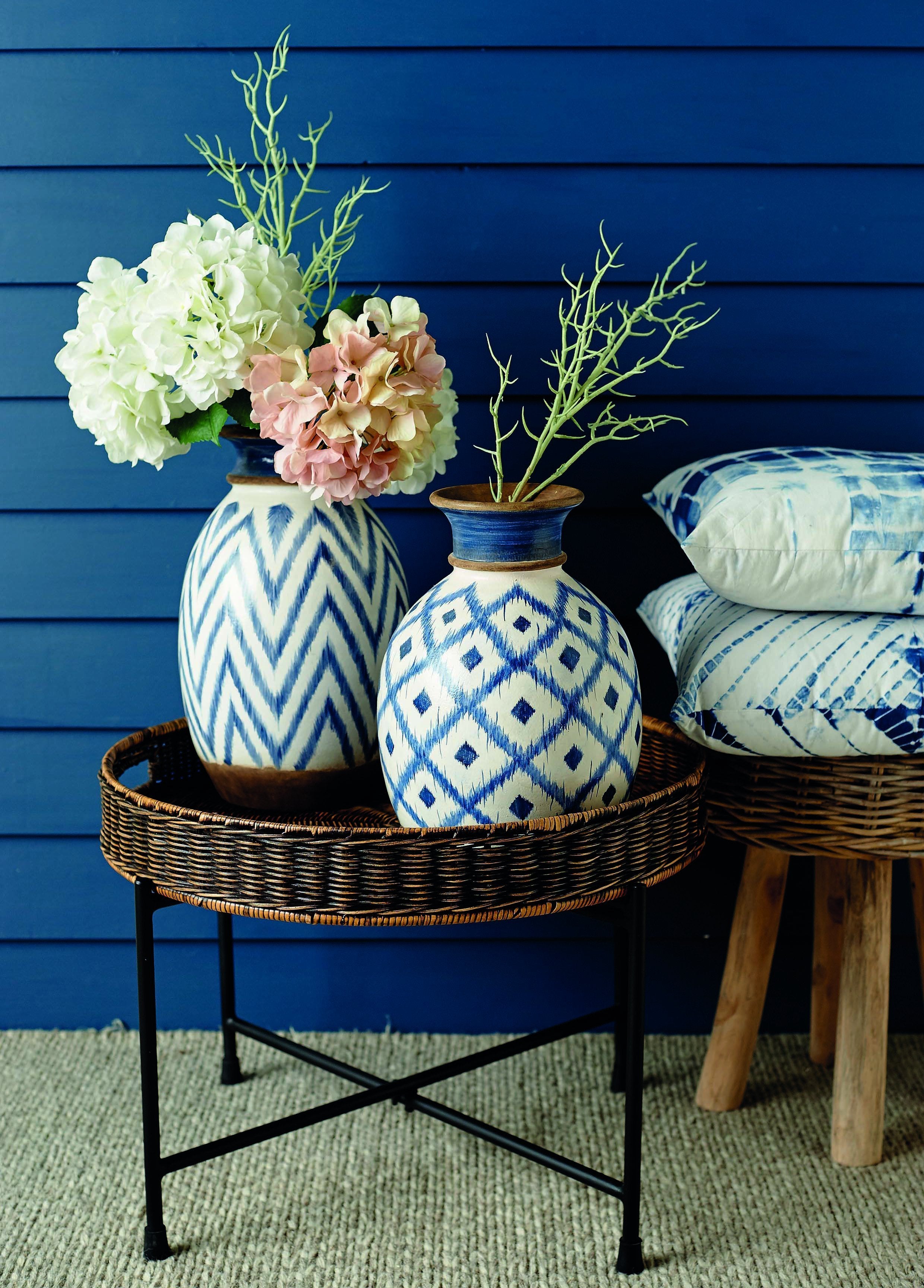 Mykinos Vase White and Blue Large-abc