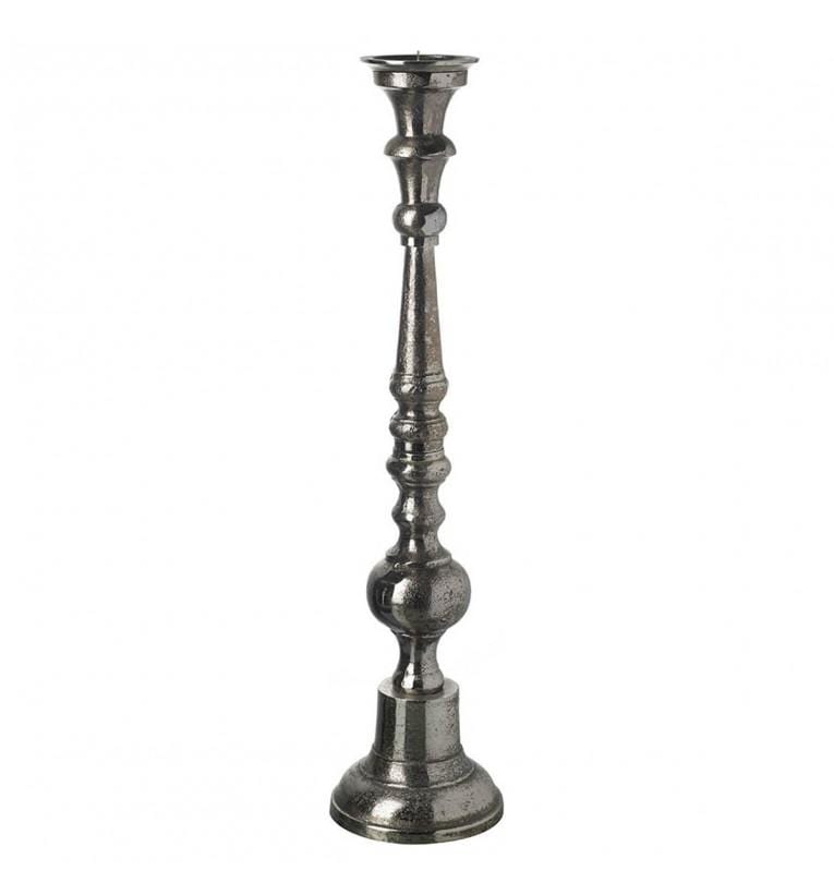 Issac Pillar Candle Holder Dark Grey Medium-abc