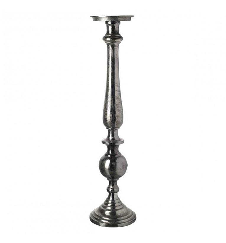 Issac Pillar Candle Holder Dark Grey Large-abc
