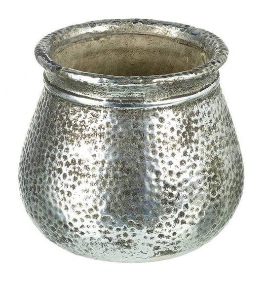 Viviana Vase Ceramic Silver-abc