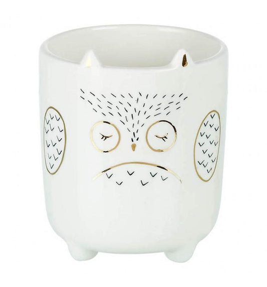 Owl Pot White-abc