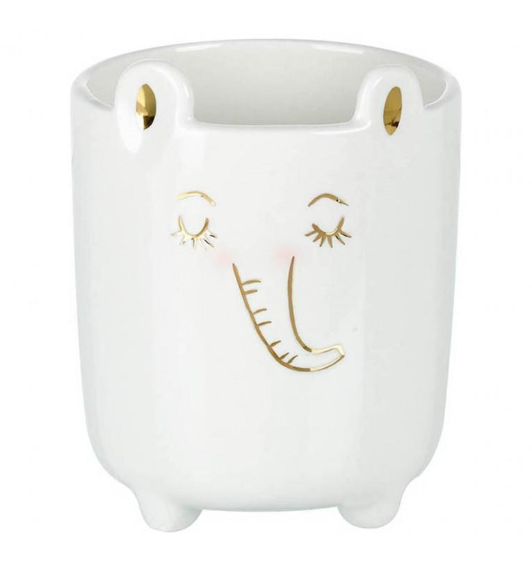 Elephant Pot White-abc