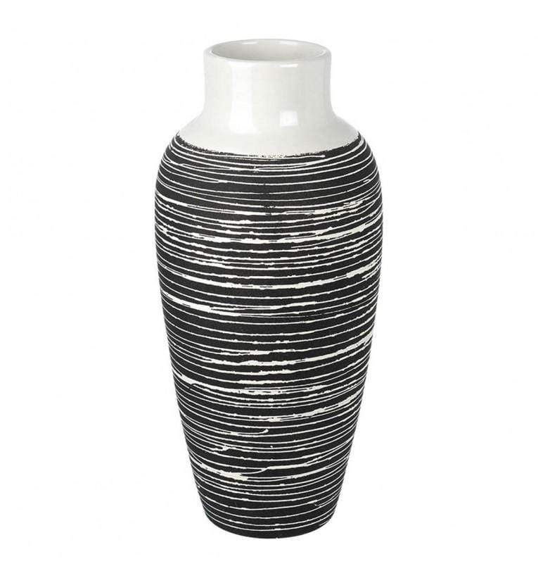 Roberta Vase Black & White Large-abc