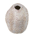 Organic Vase Bronze and White Large-abc