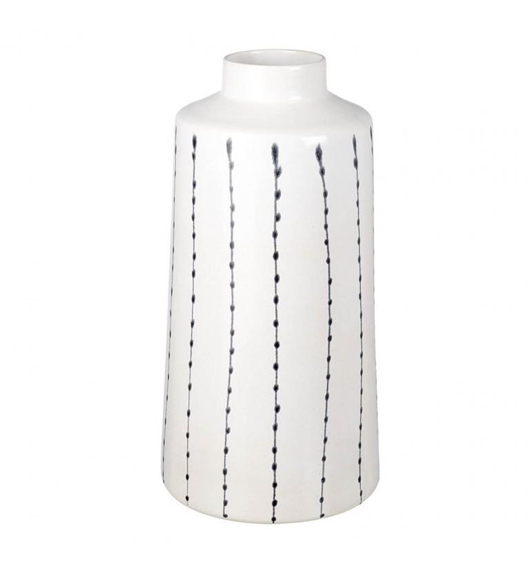 Cassie Vase White & Black-abc