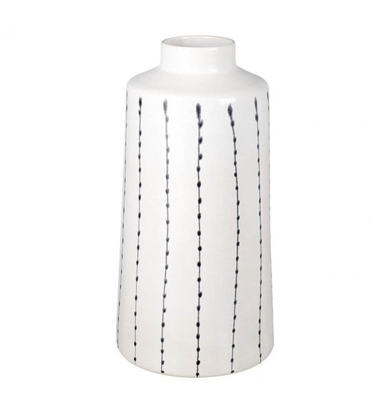 Cassie Vase White & Black-abc
