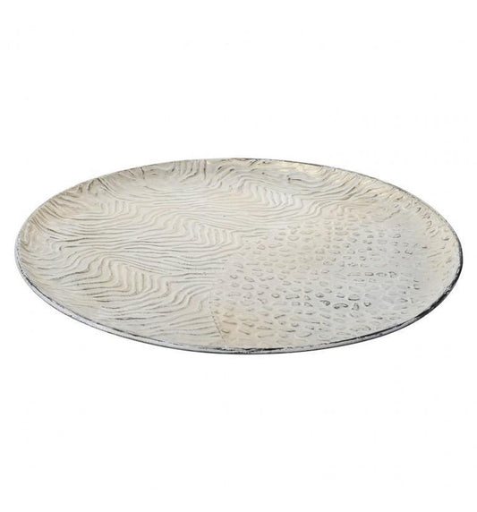 Safari Tray Metal White and Gold-abc