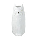 Priscilla the Cat Vase White and Gold Small-abc