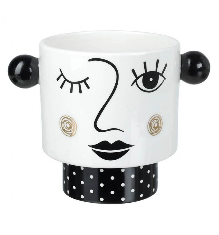 Peggy Planter Black and White-abc