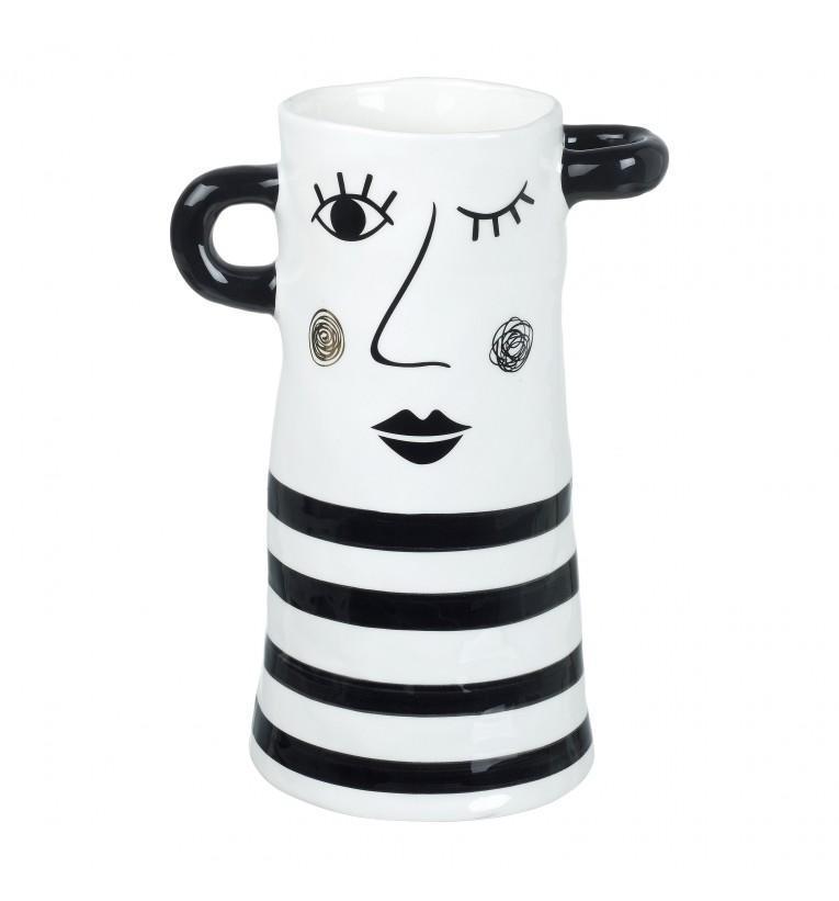 Rachael Vase Black and White Small-abc