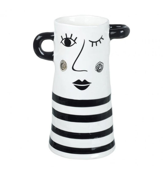 Rachael Vase Black and White Small-abc