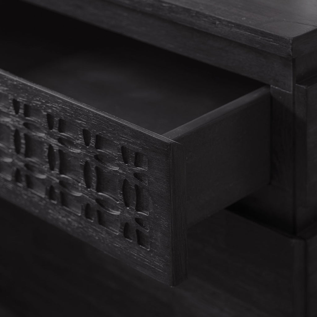 Brinda Boutique Bedside 2 Drawer Chest W500 x D400 x H600mm-abc