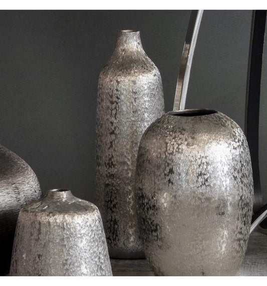 Lintz Tall Neck Vase Silver-abc