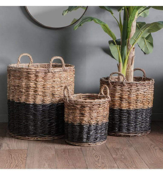 Ramon Baskets Black and Natural (Set of 3)-abc