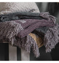 Chenille Herringbone Throw Teal-abc