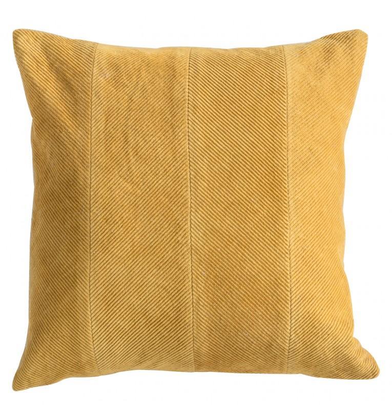 Corduroy Velvet Cushion Ochre-abc