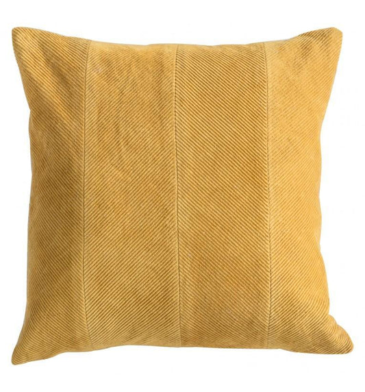 Corduroy Velvet Cushion Ochre-abc