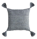 Herringbone PET Tassel Cushion Charcoal-abc