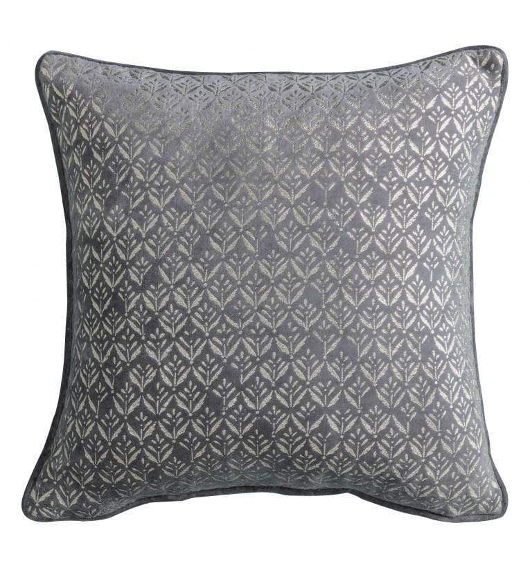 Metallic Printed Cushion Grey-abc