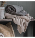 Moss Stitch Melange Throw Natural-abc