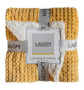 Embossed Sherpa Throw - Ochre-abc