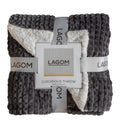 Embossed Sherpa Throw - Charcoal-abc
