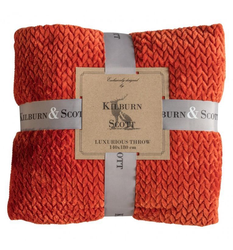 Flannel Fleece Throw - Chilli-abc