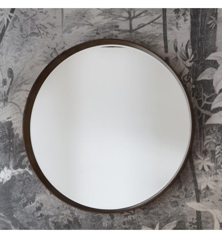 Kai Round Mirror Walnut-abc