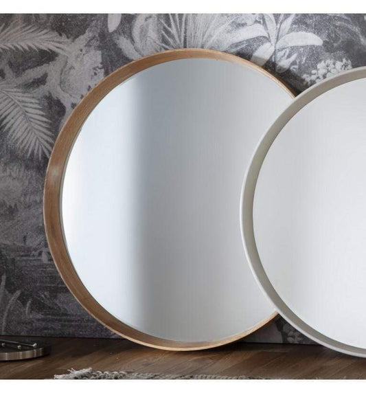 Keaton Round Mirror Oak-abc