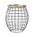 Rijeka Side Table Antique Gold-abc