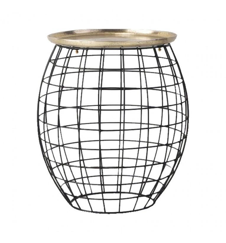 Rijeka Side Table Antique Gold-abc