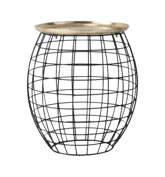 Rijeka Side Table Antique Gold-abc