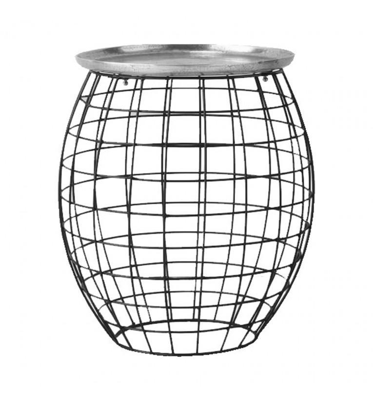 Rijeka Side Table Antique Silver-abc