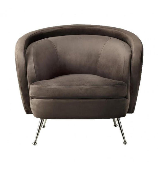 Tiki Tub Chair Dark Taupe Velvet-abc