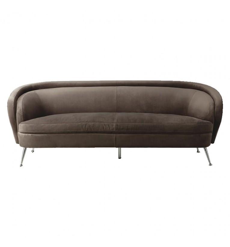 Tiki Sofa Dark Taupe Velvet-abc