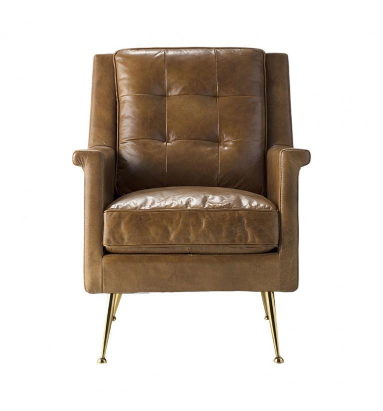 Mani Armchair Brown Leather-abc