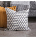 Jacquard Triangles Cushion Grey-abc