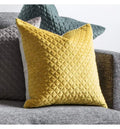 Diamond Quilted Cushion Ochre-abc