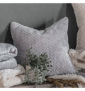 Embossed Chevron Cushion Silver-abc
