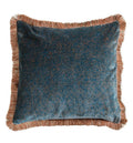 Mottled Velvet Cushion Teal-abc