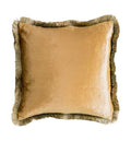 Omi Velvet Cushion Ochre-abc