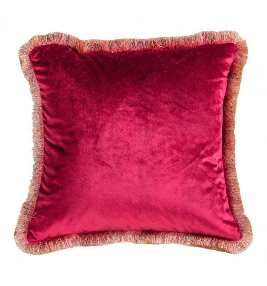 Omi Velvet Cushion Red-abc